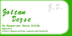 zoltan dezse business card