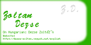 zoltan dezse business card